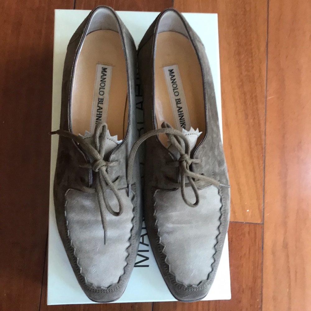 Vintage Manolo Blahnik Suede Loafers